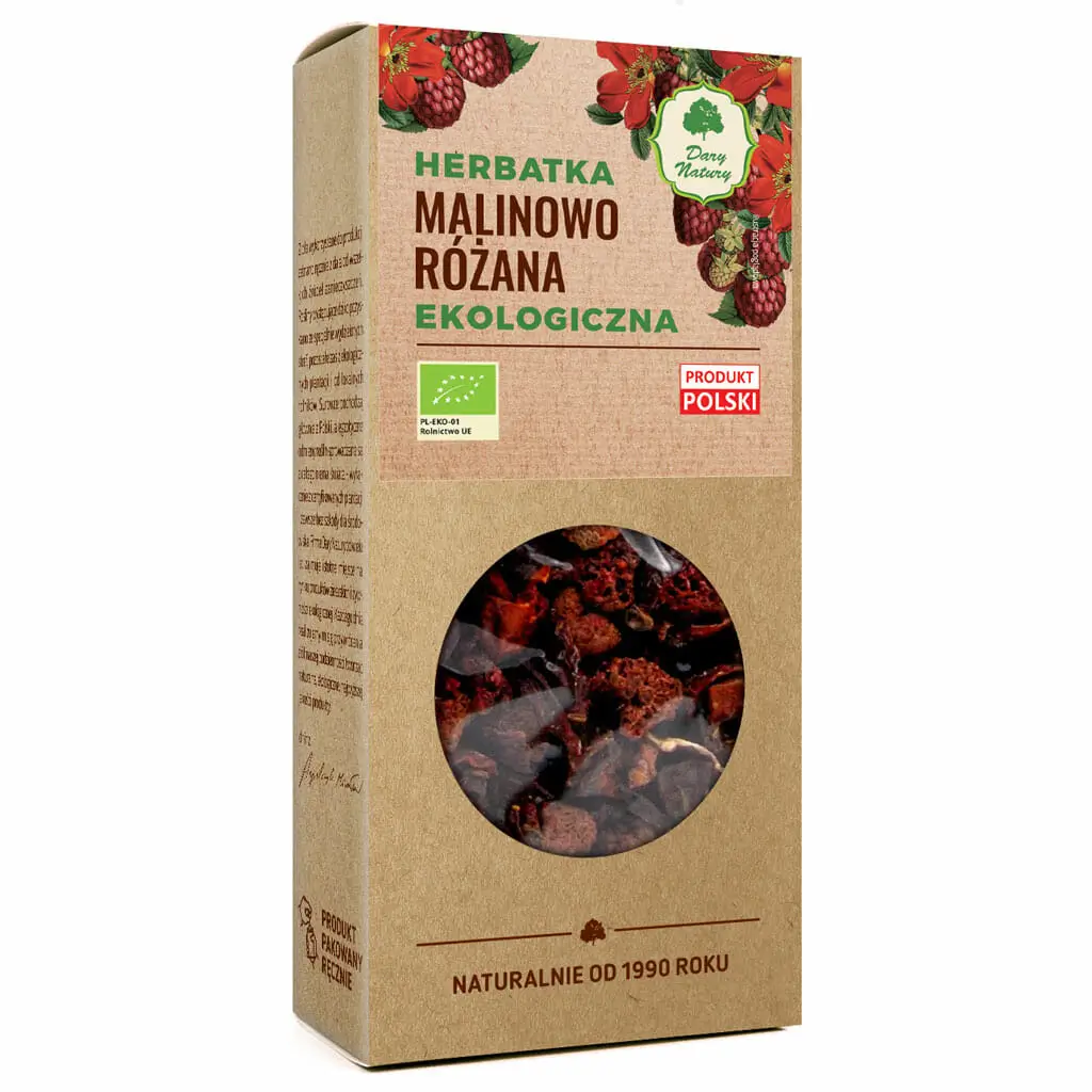 Herbatka Malinowo-różana EKO (100 g) Dary Natury