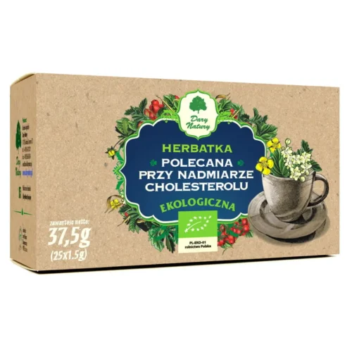 Herbatka polecana przy nadmiarze cholesterolu EKO 37,5 g (25x1,5 g) Dary Natury