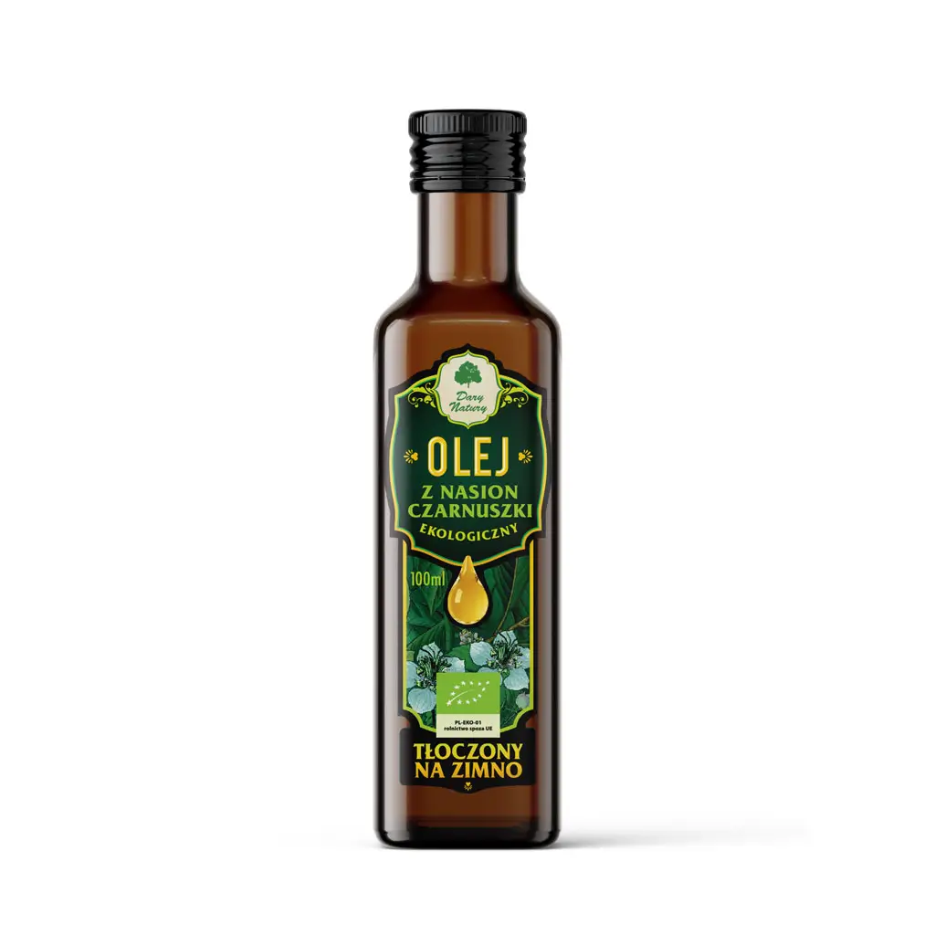 Olej z nasion czarnuszki EKO 100 ml. Dary Natury