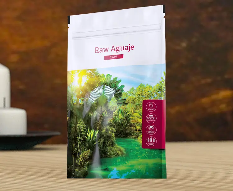 Raw Aguaje caps preparat zawierający mielony owoc aguaje (Mauritia flexuosa) suplement diety 120 kaps. Energy
